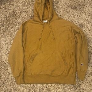 Champion Men's Tan Reverse Weave Hoodie